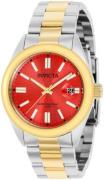 Invicta Dameur 38492 Pro Diver Rød/Gul guldtonet stål Ø38 mm