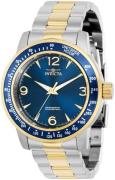 Invicta Herreur 38533 Specialty Blå/Gul guldtonet stål Ø45 mm