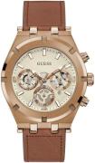 Guess Herreur GW0262G3 Antikhvid/Læder Ø44 mm