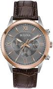 Bulova Herreur 98A219 Classic Grå/Læder Ø42 mm