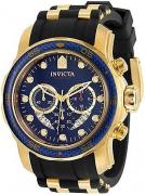 Invicta Herreur 35416 Pro Diver Blå/Gul guldtonet stål Ø48 mm