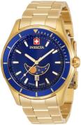 Invicta Herreur 33465 Pro Diver Blå/Gul guldtonet stål Ø44 mm