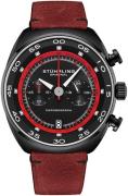 Stührling Original Herreur 1000.06 Monaco Sort/Læder Ø44 mm