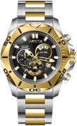 Invicta Herreur 32270 Sort/Gul guldtonet stål Ø50 mm