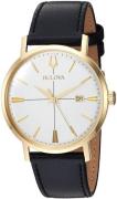 Bulova Herreur 97B172 Sølvfarvet/Læder Ø38.9 mm