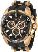 Invicta Herreur 31316 Sort/Rosaguldtonet stål Ø50 mm