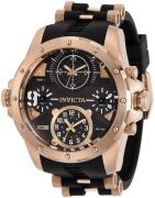 Invicta Herreur 31142 Coalition Forces Sort/Rosaguldtonet stål Ø50