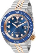 Invicta Herreur 30418 Pro Diver Blå/Rosaguldtonet stål Ø47 mm