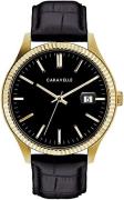 Bulova Herreur 44B118 Caravelle Sort/Læder Ø41 mm