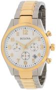 Bulova Herreur 98B330 Classic Hvid/Gul guldtonet stål Ø41 mm
