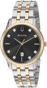 Bulova Herreur 98D165 Sort/Gul guldtonet stål Ø40 mm