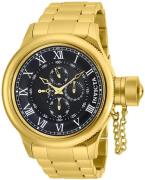 Invicta Herreur 17666 Russian Diver Sort/Gul guldtonet stål Ø52 mm