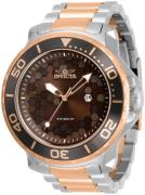 Invicta Herreur 30566 Pro Diver Brun/Rosaguldtonet stål Ø52 mm
