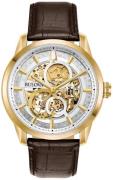 Bulova Herreur 97A138 Classic Hvid/Læder Ø43 mm