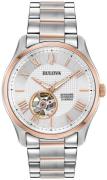 Bulova Herreur 98A213 Classic Sølvfarvet/Rosaguldtonet stål Ø42 mm