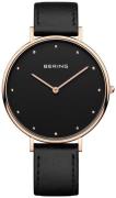 Bering 14839-462 Classic Sort/Læder Ø39 mm