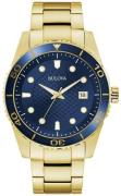 Bulova Herreur 98A197 Blå/Gul guldtonet stål Ø43 mm