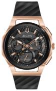 Bulova Herreur 98A185 Sort/Gummi Ø44 mm