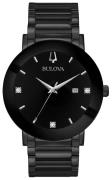 Bulova Herreur 98D144 Sort/Stål Ø42 mm