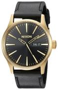 Nixon Herreur A105513-00 The Sentry Sort/Læder Ø42 mm
