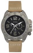 Guess Herreur W0659G4 Viper Sort/Læder Ø45 mm