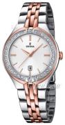 Festina Dameur F16868-2 Dress Hvid/Rosaguldtonet stål Ø33 mm