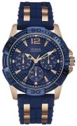 Guess Herreur W0366G4 Oasis Blå/Rosaguldtonet stål Ø44 mm