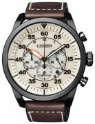 Citizen Herreur CA4215-04W Hvid/Læder Ø45 mm