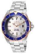 Invicta Herreur 14544 Pro Diver Sølvfarvet/Stål Ø47 mm