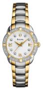 Bulova 98R170 Maribor Hvid/Gul guldtonet stål Ø26 mm