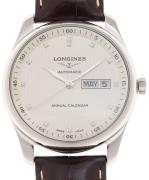 Longines Herreur L2.910.4.77.3 Master Sølvfarvet/Læder Ø40 mm