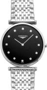 Longines Dameur L4.709.4.55.6 La Grande Classique De Sort/Stål Ø33