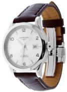 Longines Dameur L2.321.4.76.2 Record Sølvfarvet/Læder Ø30 mm
