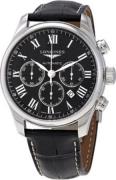 Longines Herreur L2.859.4.51.7 Master Sort/Læder Ø44 mm
