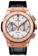 Hublot Herreur 521.OX.2611.LR Classic Fusion Sølvfarvet/Læder Ø45