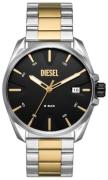 Diesel Herreur DZ2196 Ms9 Sort/Guldtonet stål Ø44 mm