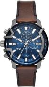 Diesel Herreur DZ4604 Griffed Mini Blå/Læder Ø42 mm