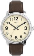 Timex Herreur TW2V21300 Easy Reader Beige/Læder Ø43 mm
