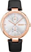 DKNY Dameur DK1L066L0035 Downtown Multi Sølvfarvet/Læder Ø38 mm