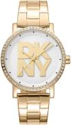 DKNY Dameur DK1L035M0055 Soho Logo Sølvfarvet/Guldtonet stål Ø36 mm