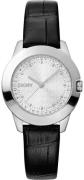 DKNY Dameur DK1L021L0015 Park Ave Logo Sølvfarvet/Læder Ø30 mm