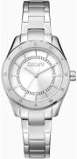 DKNY Dameur DK1L018M0015 Chambers Glitz Sølvfarvet/Stål Ø30 mm