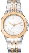 DKNY Dameur DK1L012M0085 Brooklyn Midi Hvid/Guldtonet stål Ø34 mm
