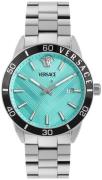 Versace Herreur VEYCA0324 Greca Turkis/Stål Ø43 mm