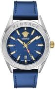 Versace Herreur VEAFA0124 V Circle Blå/Læder Ø42 mm