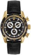 Versace Herreur VE2I00921 V Ray Sort/Læder Ø44 mm