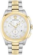 Versace Herreur VE7CA0823 Chrono Sølvfarvet/Gul guldtonet stål