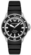 Emporio Armani Herreur AR60078 Sea Explorer Sort/Gummi Ø42 mm