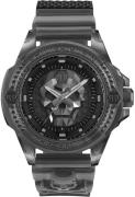 Philipp Plein Herreur PWWAA0523 The Skull Sort/Gummi Ø44 mm