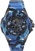 Philipp Plein Herreur PWAAA1021 The Skull Grøn/Gummi Ø44 mm